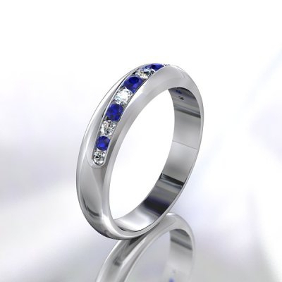 Ignite Diamodns and Sapphires Diamond Ring in 18kt White Gold AU - Main View